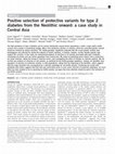 Research paper thumbnail of Positive selection of protective variants for type 2 diabetes from the Neolithic onward: a case study in Central Asia