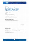 Research paper thumbnail of Contributions to e-Learning from a Best Practices Study at Andalusian Universities