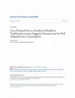 Research paper thumbnail of Use of Animal Fat as a Symbol of Health in Traditional societies Suggests Humans may be Well Adapted to its Consumption