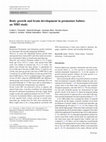 Research paper thumbnail of Body growth and brain development in premature babies: an MRI study