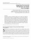 Research paper thumbnail of Integrating environmental management and supply chain strategies