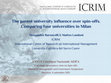 Research paper thumbnail of The parent university influence over spin-offs. Comparing four universities in Milan