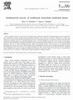 Research paper thumbnail of Antibacterial activity of traditional Australian medicinal plants