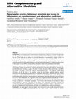 Research paper thumbnail of Naturopaths practice behaviour: Provision and access to information on complementary and alternative medicines