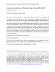 Research paper thumbnail of External Interventions in Post-Cold War Africa – 1989-2010