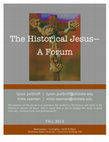 Research paper thumbnail of The Historical Jesus: A Forum. Syllabus