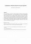 Research paper thumbnail of Capitalization: reflections and practice for project appraisal