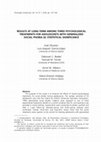 Research paper thumbnail of Results at long-term among three psychological treatments for adolescents with social phobia (I): Statistical significance