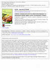 Research paper thumbnail of Volatile compounds and microbial development in sonicated cloudy apple juices: preliminary results