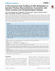 Research paper thumbnail of A Pilot Genome-Scale Profiling of DNA Methylation in Sporadic Pituitary Macroadenomas: Association with Tumor Invasion and Histopathological Subtype