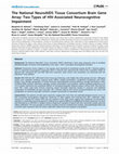 Research paper thumbnail of The National NeuroAIDS Tissue Consortium brain gene array: two types of HIV-associated neurocognitive impairment