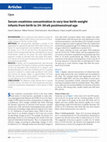 Research paper thumbnail of Serum creatinine concentration in very low birth weight infants from birth to 34-36 weeks postmenstrual age