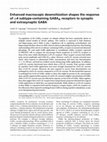 Research paper thumbnail of Enhanced macroscopic desensitization shapes the response of ?4 subtype-containing GABA A receptors to synaptic and extrasynaptic GABA