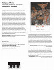 Research paper thumbnail of Book Announcement: Religious Affects: Animality, Evolution, and Power (USA Discount Code)