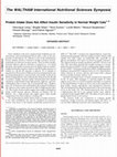 Research paper thumbnail of Protein intake does not affect insulin sensitivity in normal weight cats