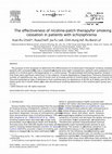 Research paper thumbnail of The effectiveness of nicotine-patch therapy for smoking cessation in patients with schizophrenia