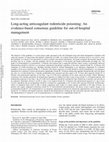 Research paper thumbnail of Long-acting anticoagulant rodenticide poisoning: An evidence-based consensus guideline for out-of-hospital management