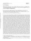 Research paper thumbnail of Salicylate poisoning: An evidence-based consensus guideline for out-of-hospital management*