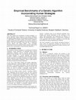 Research paper thumbnail of Empirical Benchmarks of a Genetic Algorithm Incorporating Human Strategies