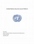 Research paper thumbnail of The United Nations Security Council is the supreme decision-making body in the area of international security