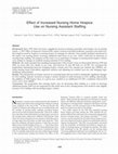 Research paper thumbnail of Effect of Increased Nursing Home Hospice Use on Nursing Assistant Staffing