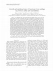 Research paper thumbnail of Growth and nutritional state of American Crow nestlings vary between urban and rural habitats