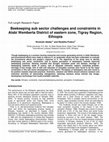 Research paper thumbnail of Bee keeping sub-sector challenges in Atsbi-Wemberta District of Eastern Zone, Tigray Region , Ethiopia