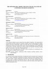 Research paper thumbnail of “The OpenSees BGL model for non-‐linear analyses of confined concrete elements