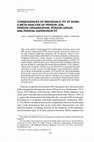 Research paper thumbnail of CONSEQUENCES OF INDIVIDUALS' FIT AT WORK: A META-ANALYSIS OF PERSON-JOB, PERSON-ORGANIZATION, PERSON-GROUP, AND PERSON-SUPERVISOR FIT