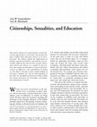 Research paper thumbnail of Citizenships, Sexualities, and Education