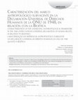 Research paper thumbnail of Caracterización del marco antropológico subyacente en la Declaración Universal de Derechos Humanos de la ONU de 1948, en relación con la Bioética