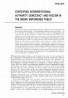 Research paper thumbnail of Contesting Interpretational Authority: Democracy and Fascism in the Indian 'Empowered Public'