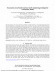 Research paper thumbnail of An acoustic-array based structural health monitoring technique for wind turbine blades