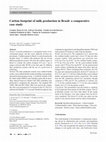 Research paper thumbnail of Carbon footprint of milk production in Brazil: a comparative case study