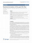 Research paper thumbnail of Numerical simulation of thin paint film flow