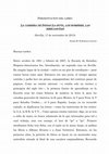 Research paper thumbnail of Presentación del libro La carrera de Indias (la ruta, los hombres las mercancías)