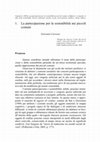 Research paper thumbnail of La partecipazione per la sostenibilità nei piccoli comuni