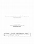 Research paper thumbnail of Management Netnography: Axiological and Methodological Developments in Online Cultural Business Research