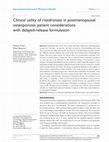 Research paper thumbnail of Clinical utility of risedronate in postmenopausal osteoporosis: patient considerations with delayed-release formulation