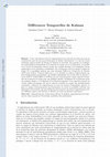 Research paper thumbnail of Diérences Temporelles de Kalman