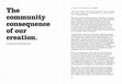 Research paper thumbnail of The community consequence of our creation