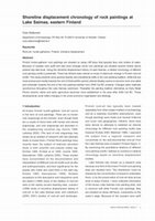 Research paper thumbnail of * Shoreline displacement chronology of rock paintings at Lake Saimaa, eastern Finland (2005)