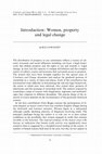 Research paper thumbnail of Women, Property and Legal Change