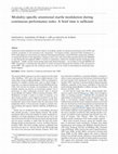 Research paper thumbnail of Modality-specific attentional startle modulation during continuous performance tasks: A brief time is sufficient