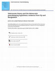 Research paper thumbnail of Selectorate theory and the democratic peacekeeping hypothesis: evidence from Fiji and Bangladesh