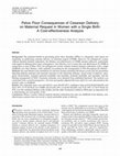 Research paper thumbnail of Pelvic Floor Consequences of Cesarean Delivery on Maternal Request in Women with a Single Birth: A Cost-effectiveness Analysis