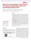 Research paper thumbnail of Spectrum of neurological manifestations of idiopathic hypoparathyroidism and pseudohypoparathyroidism