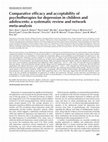 Research paper thumbnail of Comparative efficacy and acceptability of psychotherapies for depression in children and adolescents: A systematic review and network meta-analysis