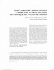 Research paper thumbnail of Vases à parfum de la fin de l'époque classique mis à jour à Apollonia de Cyrénaïque : les analyses de contenus