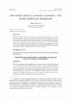 Research paper thumbnail of Diversidad cultural y acomodos razonables. Una lectura desde la no dominación